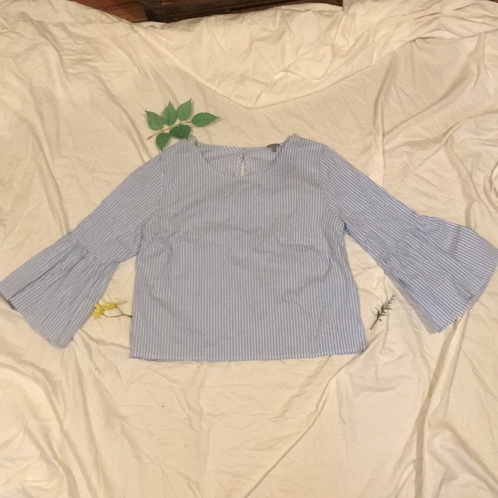 Striped Bell Sleeve Top